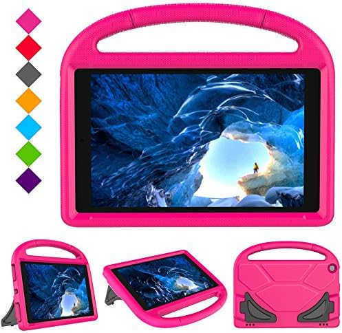 YRD TECH Compatible Amazon Kindle Fire HD 10 2015/2017 Children Kids Case Safe EVA Foam Cover Skin (Hot Pink)