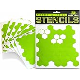 LiME LiNE 6 Piece Stencil Set for Automotive Custom Paint &amp; Airbrush Art Template (Honeycomb Stencils)