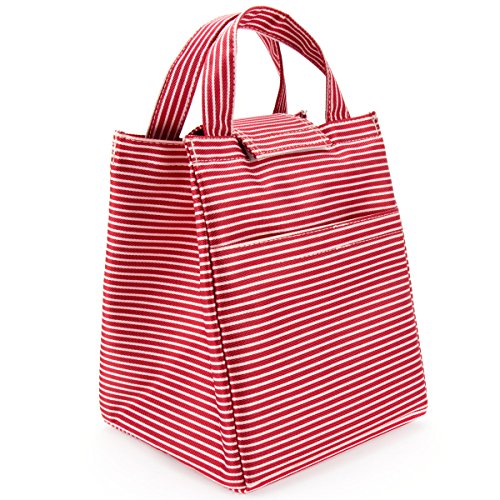 Vesfashion Red 9.44x7.67x7.08 Reusable Insulated Lunch Bag Lunch Box Bento Lunch Box Lunch Boxes for Adults Reusable Bags Lunch Healthy Lunch Boxes Lunch Bags for Women Lunch Bag