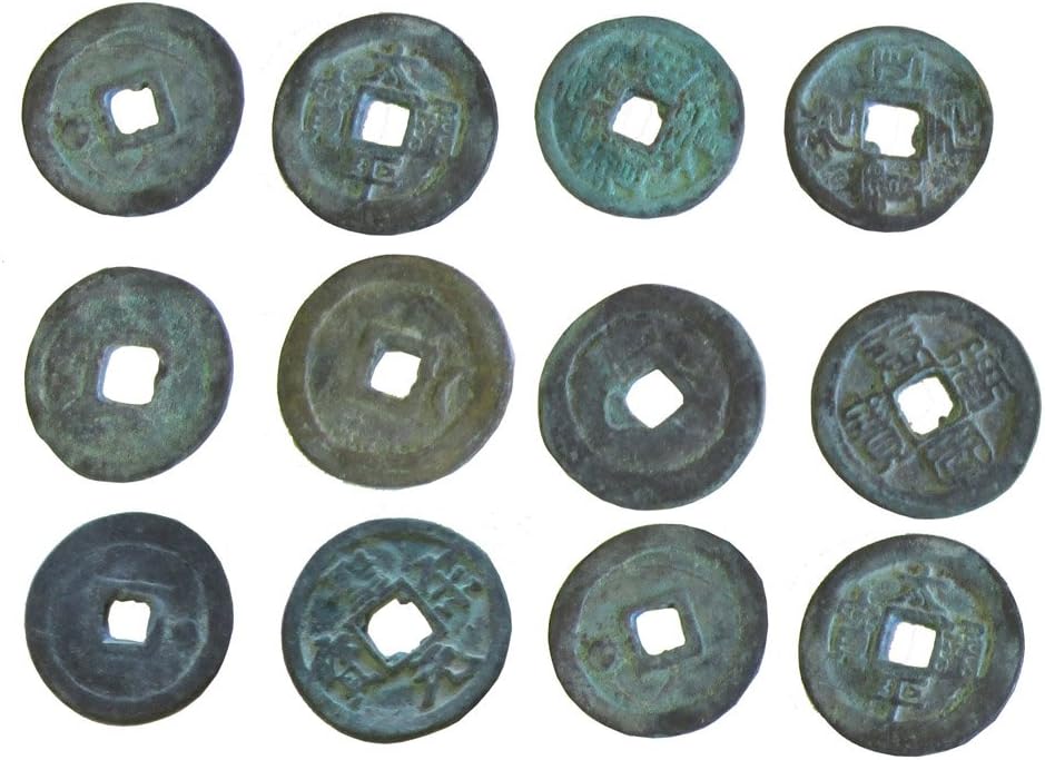 Golden Lotus Reproduction Old Chinese Qing Dynasty Copper Coin Lot of 50 Coins amh188
