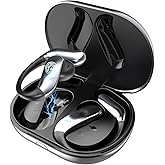 AI Translation Earbuds Real-Time - Open Ear Design Clip On Headphones Bluetooth 6.1 for Travel Learning Business Negotiation, Stereo HiFi 6 HD ENC Mics and USB-C, IPX7 Waterproof - Classic Black