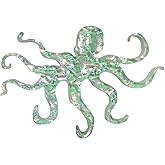 Aquatic Custom Tile Octopus Glass Swimming Pool Step Marker Mosaic (6"x4", Aquamarine)