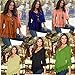 Angashion Women's Flare Sleeve Lace Splice Loose Trim Casual Blouse T-shirt Tops Orange US 8/Tag XL