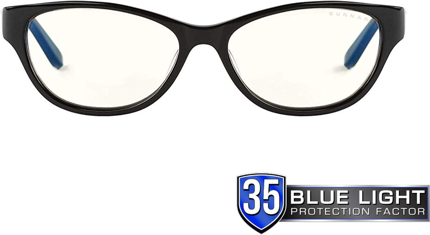 Computer Reading Glasses | Blue Light Blocking Reading Glasses| Jewel Pwr 1.50/Onyx by Gunnar| 35% Blue Light Protection, 100% UV Light, Anti-Reflective To Protect & Reduce Eye Strain & Dryness