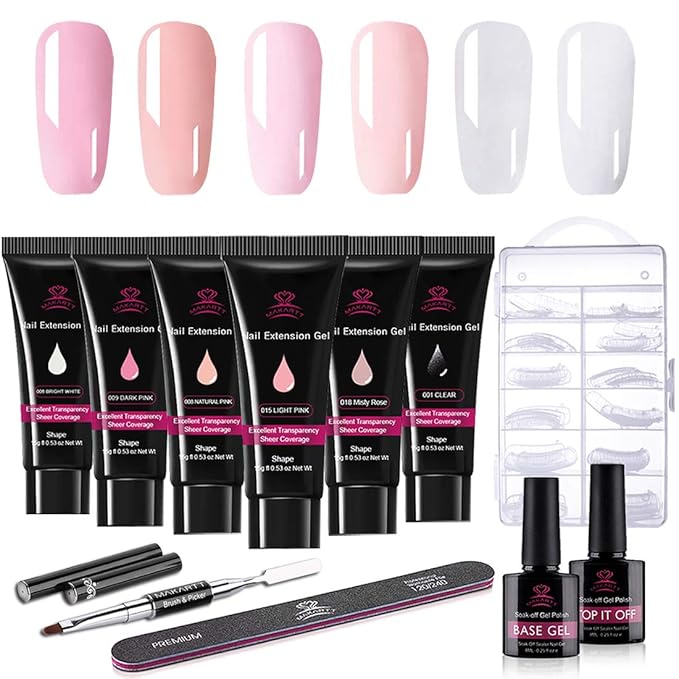 Buy Makartt P01 Poly Gel Kit PolyGel Nail Enhancement Professional