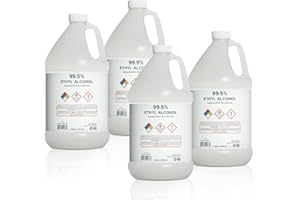 MOEHAIR HIGH Impact 99.5% Ethyl Alcohol Denatured 40-B 200 Proof Alcohol - Made in The USA - Gallon (Pack of 4)