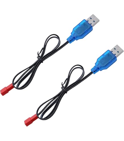 Pack De 2 Baterías De Litio De 3.7V 500mAh Con Cable USB Para Vehículos RC Huina 1337, 1338, 1516, 1517 Y Modelos Similares