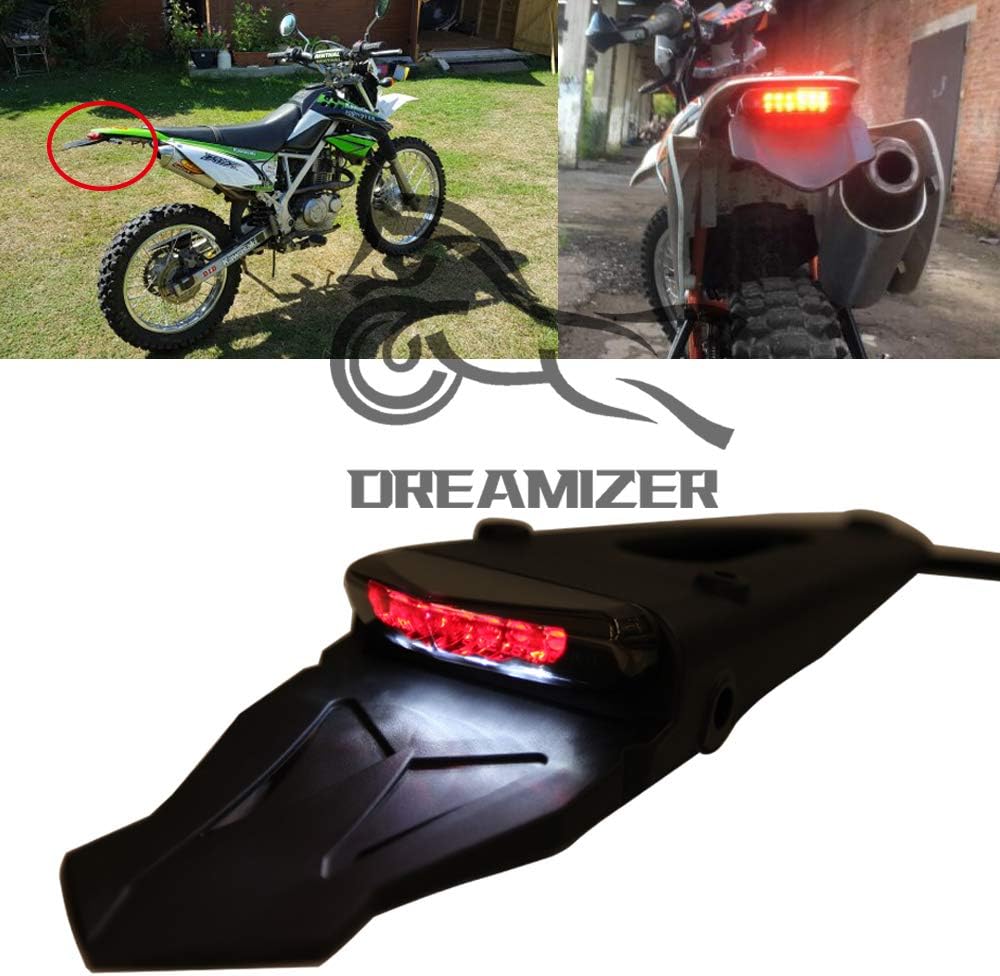 DREAMIZER Motorcycle Dirt Bike Fender Tail Light - Image 5