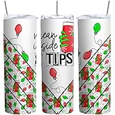Mean Inside and Tipsy Tumbler, 20 oz, Christmas Tumbler,