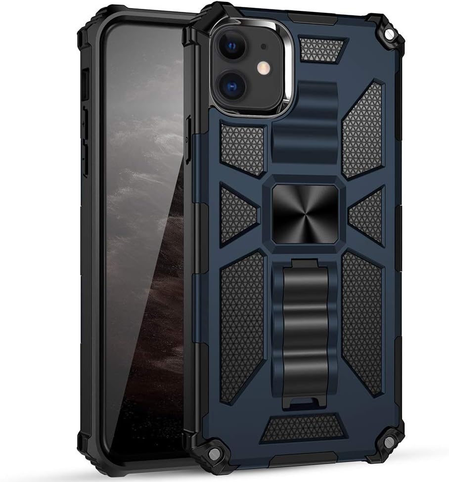SOKAD iPhone 11 Case Military Grade 15ft. Drop Tested Protective Armor Case with Kickstand Compatible with Apple iPhone 11 6.1 Inch 2019 - Royal Blue