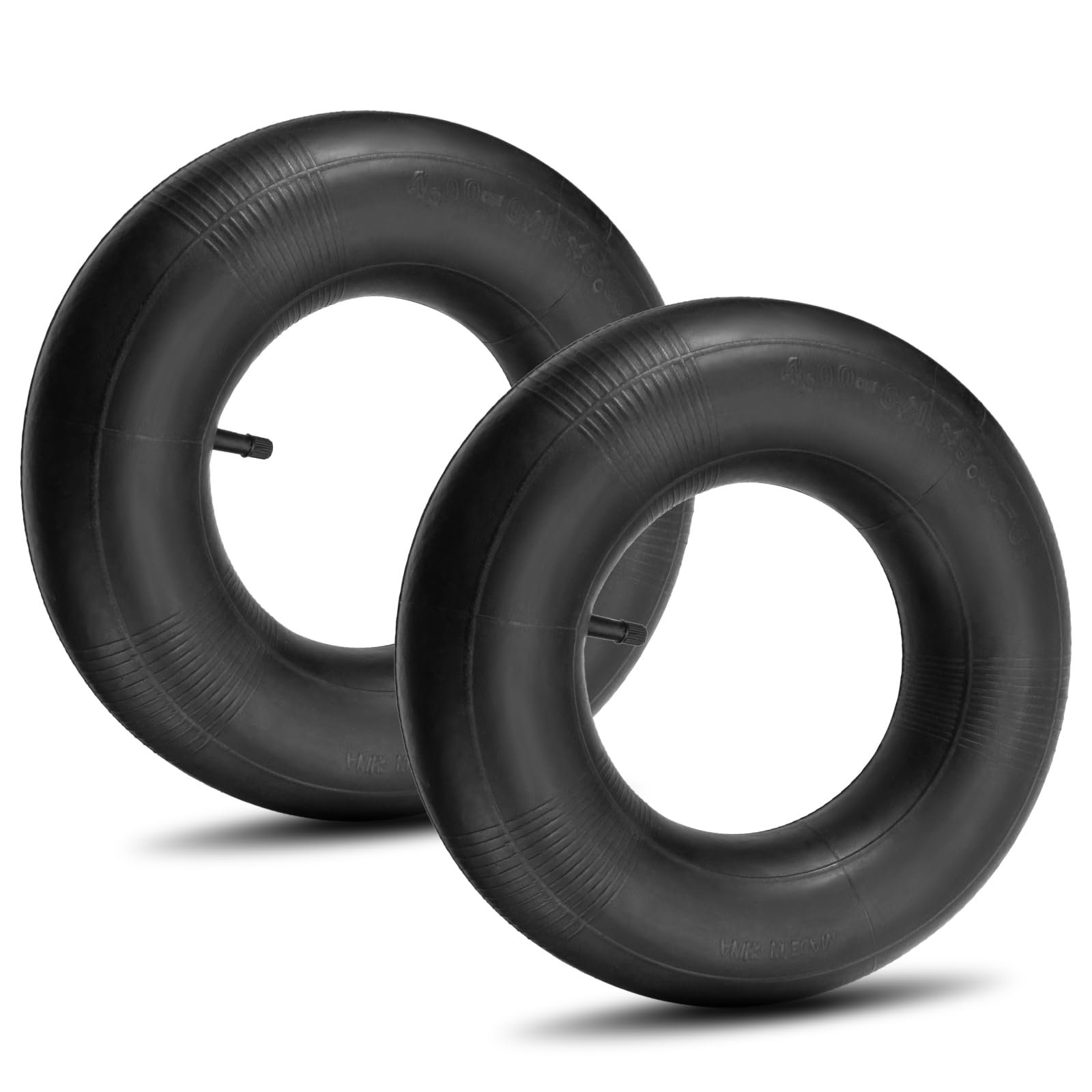 Photo 1 of NIGOOLATA 13x4.00-6 Inner Tube 4.10/3.50-6 Heavy Duty Replacement Tire Tubes with Straight Valve Stem for Wheelbarrows, Mowers, Hand Trucks - 2 Pack