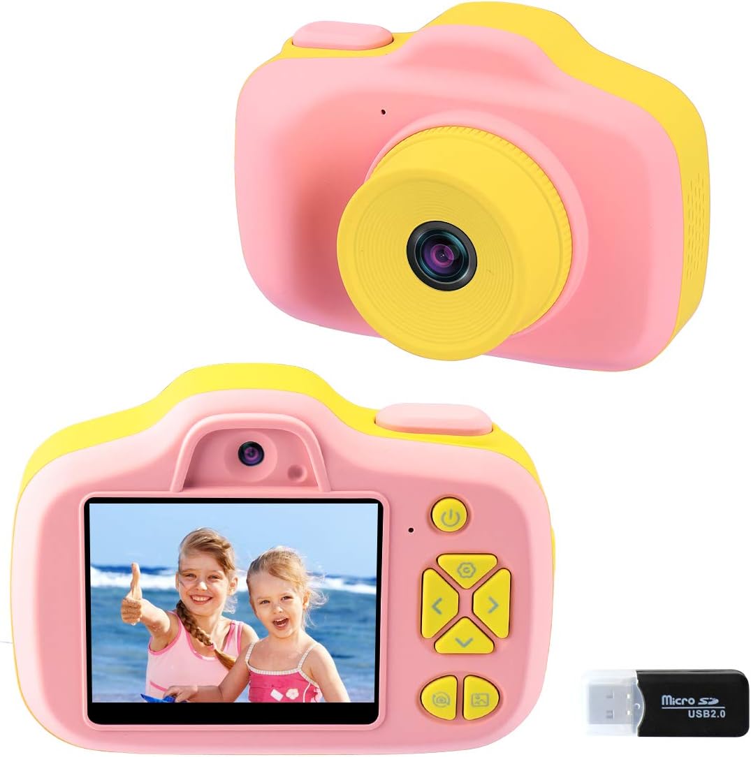 Kids Digital Camera Gifts for Girls 4 5 6 7 Years Old, 2.3'' Screen Selfie Video Cameras, Children Mini Camera Birthday Gifts