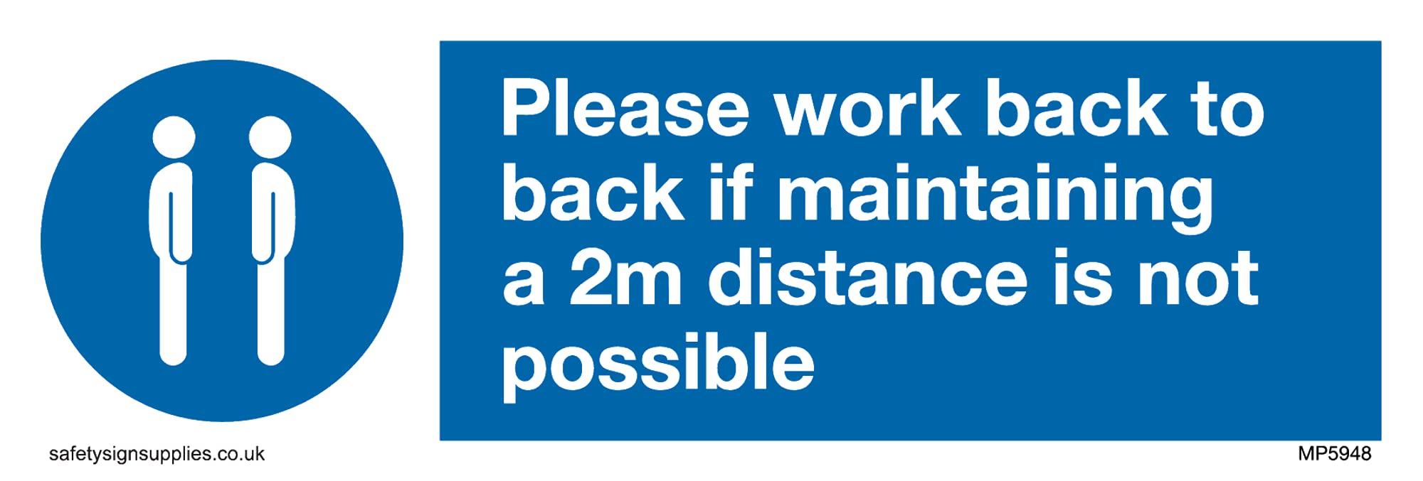Pack of five - Please work back to back if maintaining 2m distance is not possible with mandatory symbol Sign - ...