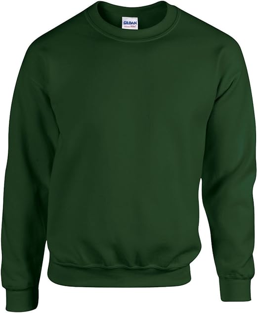 Gildan 18000 Heavy Blend Adults Crew Neck Sweatshirt Forest Green XL: Amazon.co.uk: Clothing