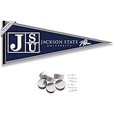 College Flags & Banners Co. Jackson State Tigers Pennant Flag and Wall Tack Mount Pads