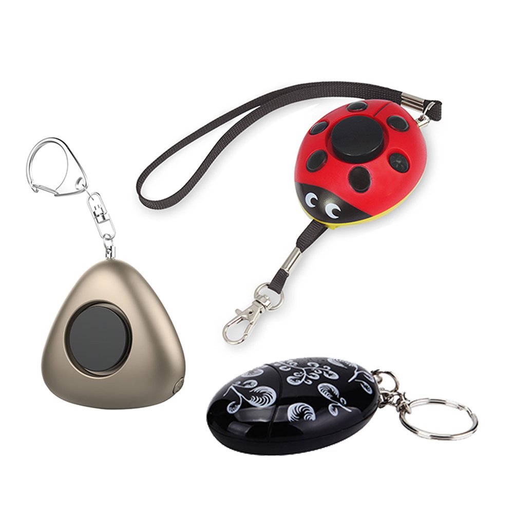 Emergency Personal Alarm Keychain Self Defense for Elderly Kids Women Adventurer Night Workers Pack of 3