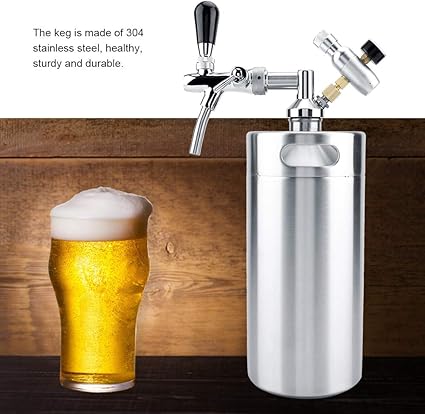 Zerodis - 3,6L Barril de Cerveza de Acero Inoxidable, Kit de ...