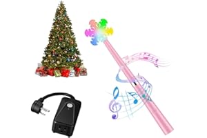 Christmas Tree Magic Wand Light Remote - Wireless Voice Control, Music Sync & Waterproof Switch for Holiday Decor, Stocking S