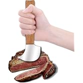 Fstcrt Rocker Knife, One-Handed Adaptive Equipment &amp; Ulu Knife | One-Handed Rocker Knife for Disabled, Cutting Food in Cans &amp; Bowls, Ideal for Use by Hand Tremors, Arthritis, Parkinson's