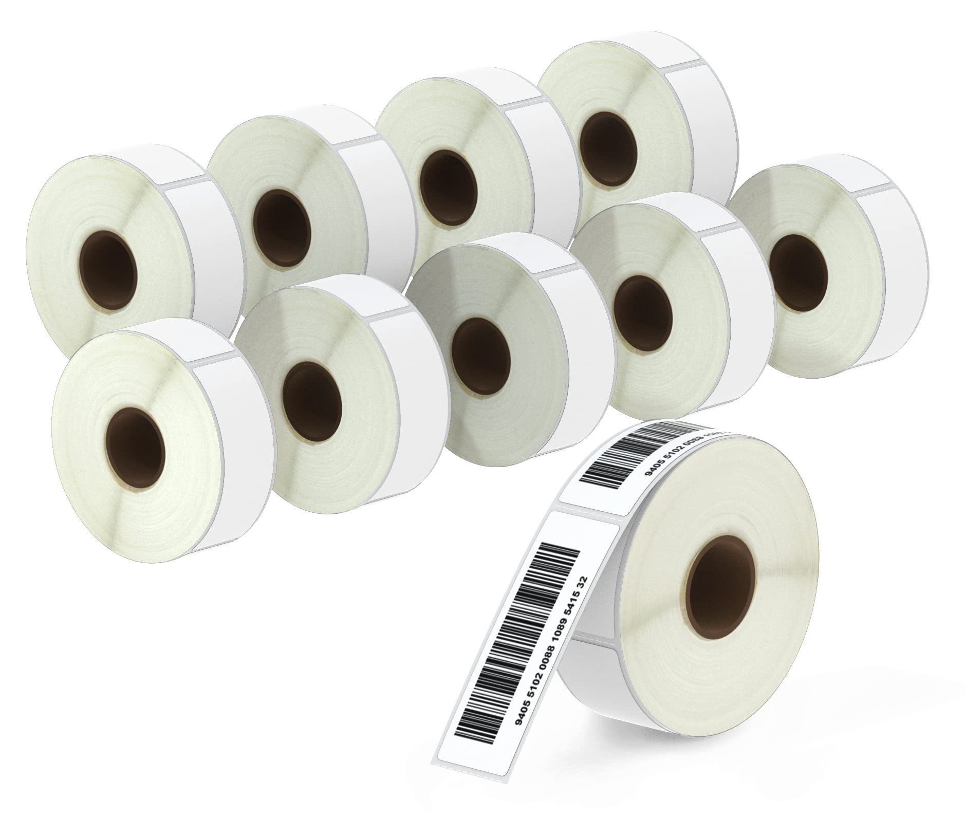BETCKEY - 25mm x 76mm(1 in x 3 in) Barcode & Address Thermal Labels, 520 Perforated Stickers per Roll Compatible with Zebra & More Printers [10 Roll/5200 Labels]