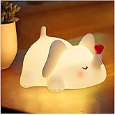 mydtiz Silicone Elephant Night Light for Kids Room Dimmable Rechargeable Nursery Animal Nightlight Gifts for Women Girls Boys Room Decor 3 Level Brightness Toddler Bedroom Bedside Touch Lamp