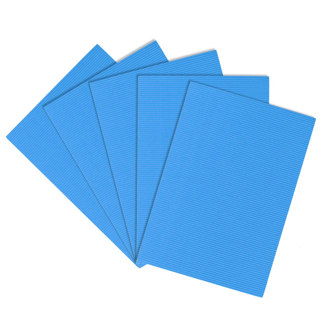 sourcing map 5pcs Corrugated Cardboard Paper Sheets,Light Blue,7.87-inch x 11.90-inch,for Craft and DIY Projects