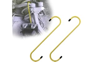 Yourkar 2 PCS Car Brake Caliper Hangers, S Shape Auto Brake Caliper Hook with Rubber Tipped, Brake Caliper Tool for Work on Brake Pads, Axle, Braking, Universal Car Accessories (Yellow)