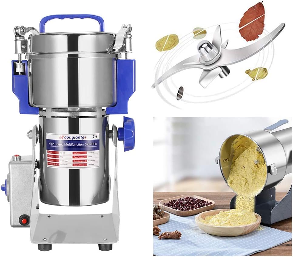 Moongiantgo 400g/0.88lb Electric Grain Grinder 50300 Mesh Herb Spice