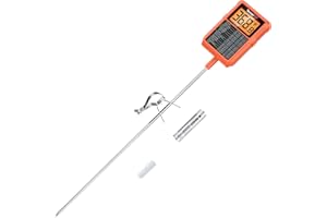 ThermoPro TP510 Waterproof Digital Candy Thermometer with Pot Clip, 8" Long Probe Instant Read Food Cooking Meat Thermometer 