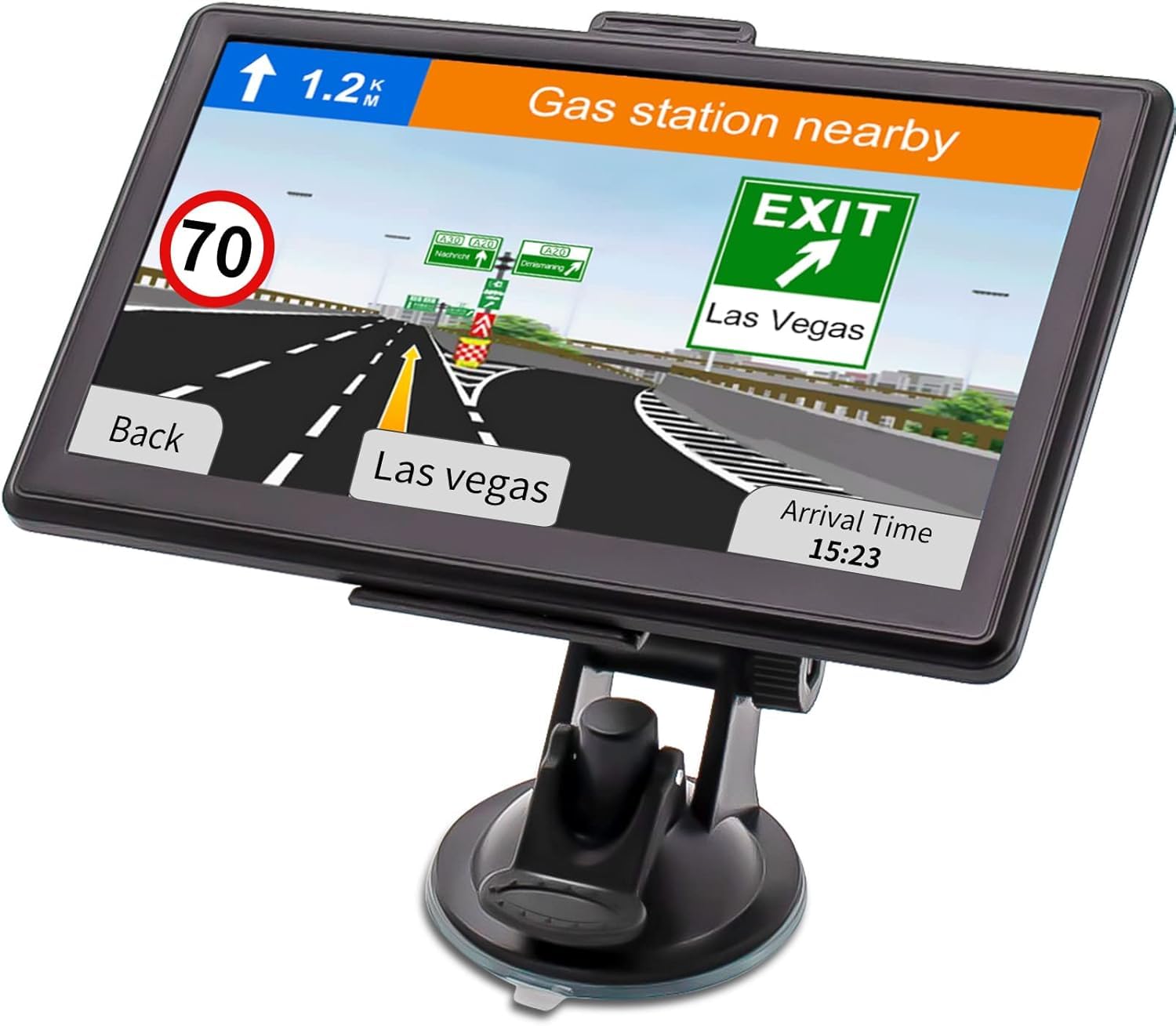 Photo 1 of **Factory sealed***GPS Navigator for Car with Latest 2026 Map Free Update, 7" Car GPS Navigation System for Truck Commercial Drivers, with Voice Turn Guidance, Red Light Speedcam Warning, POI/Zip Search, 7 Vehicles, FM