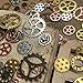 KEKLLE Steampunk Gear Cog Wheel Skeleton Clock Watch Pendant Charms by N'joy 100PCS, Assorted Colors