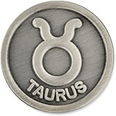 PinMart Antique Silver Zodiac Symbol Lapel Pin