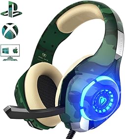 Auriculares Gaming para PS4 Xbox One Nintendo Switch, Beexcellent GM-100 Cascos Gaming con Sonido Envolvente y Reducción de Ruido. La Disfruta de Lujo del Sonido Nítido