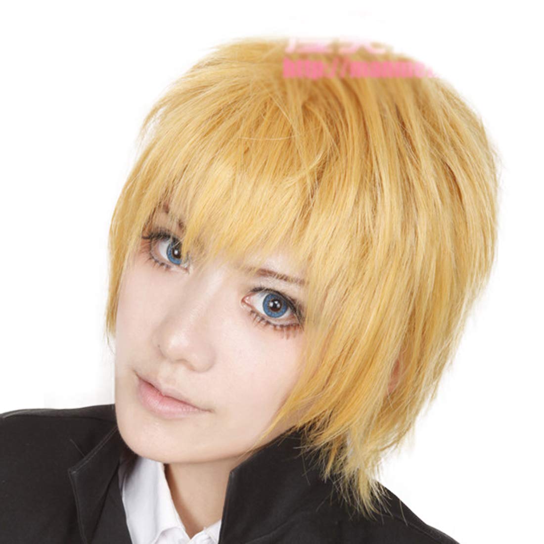 Amazon Com Hoolaza Golden Short Straight Curly Hair Tail Cosplay