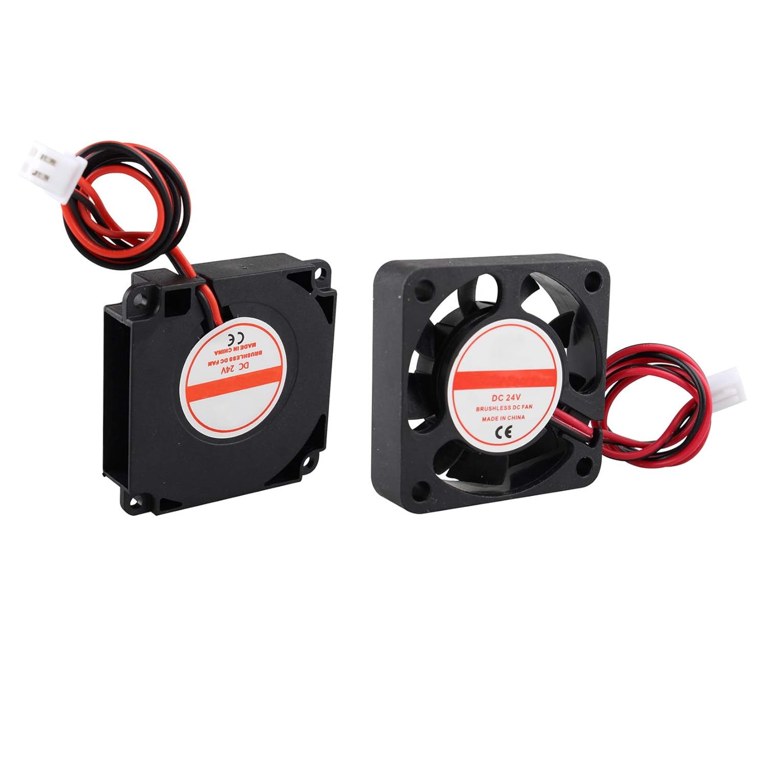 Jopto 3D Printer Fan DC 24V Cooling Fan 2 Pin 4010 40 x 40 x 10mm Compatible with3D Printer Extruder Makerbot and DC 24V Hydraulic Turbo Cooling Brushless Fan Compatible with Ender 3 3D Printer