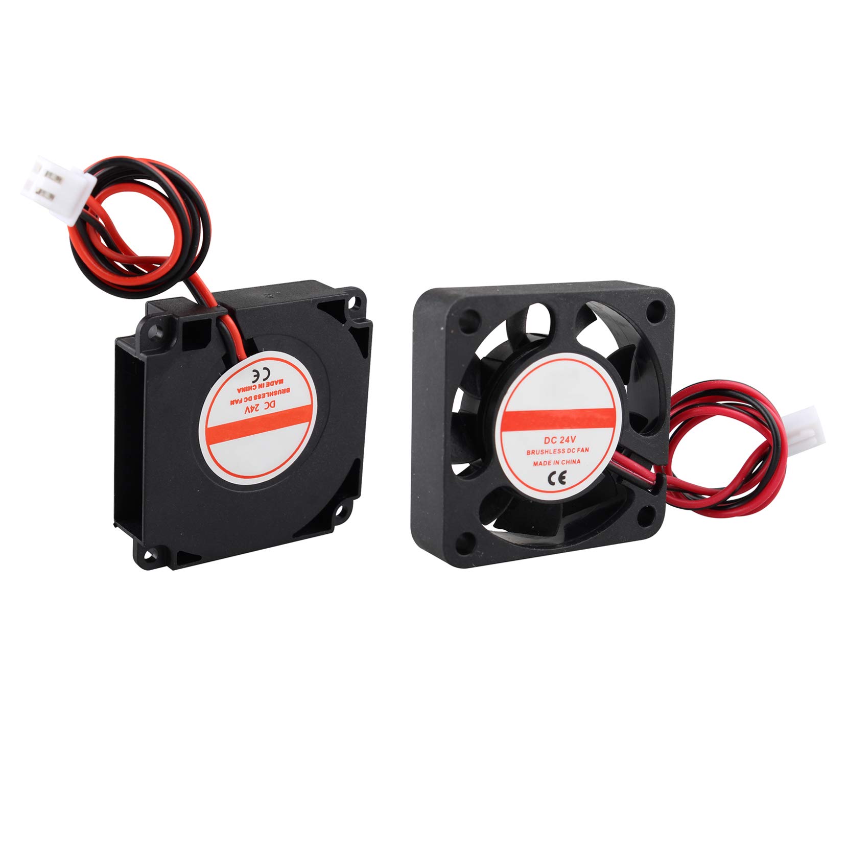 Jopto 3D Printer Fan DC 24V Cooling Fan 2 Pin 4010 40 x 40 x 10mm Compatible with3D Printer Extruder Makerbot and DC 24V Hydraulic Turbo Cooling Brushless Fan Compatible with Ender 3 3D Printer