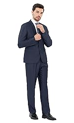 MAGE MALE Men's 2 Piece Solid Suit Two Button Notch