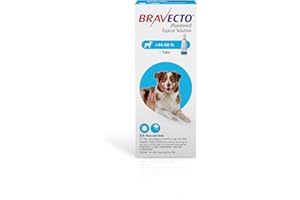 BRAVECTO Topical Solution for Dogs, Flea & Tick, 12 Week Supply, >44-88 lbs., Blue Box
