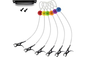 AIXUANDOCR Cull Tags for Bass Fishing, Fish Culling System with 6 Color-Coded Tags and Buoy Keeper, No Puncture Style Tournament Bass Fishing Accessories Fishing Gear for Tournament Angler