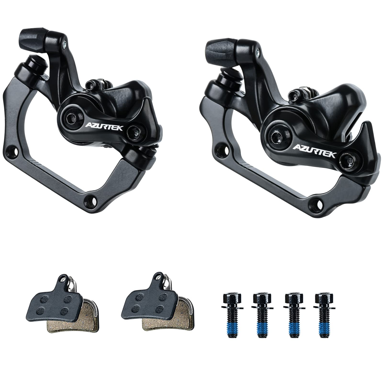 RUJOI Bike Disc Brake Caliper, Aluminum Mechanical Front and Rear Caliper for Road Bike, Mountain Bike