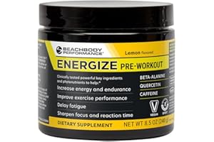 BODi Energize Pre Workout Powder - Beta-Alanine, Quercetin & Low-Dose Caffeine Formula for Enhanced Energy & Focus, Increase Energy & Endurance Supplement, Lemon Flavored, 40 Servings