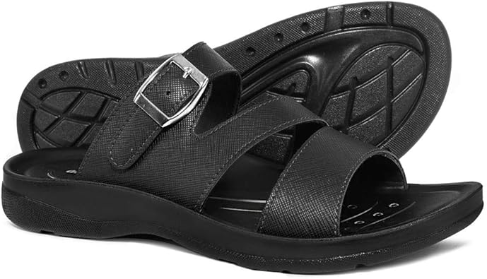 black flip flops with arch support