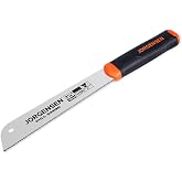 JORGENSEN Japanese Pull Saw, 7.25" Hand Saw Single Edge, 17-TPI SK5 Flexible Blade Handsaws, Flush Cut Saw with Soft Grip Handle for Fine Woodworking &amp; Fast, Precise Cuts