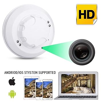 WiFi HD 1080P Cámara IP Mini Detector de Humo Detección de Movimiento Nanny CAM DVR,