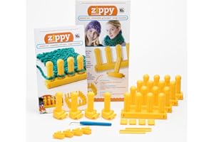 Authentic Knitting Board Bundle Zippy Master Set, Jumbo Gauge, Modular Loom
