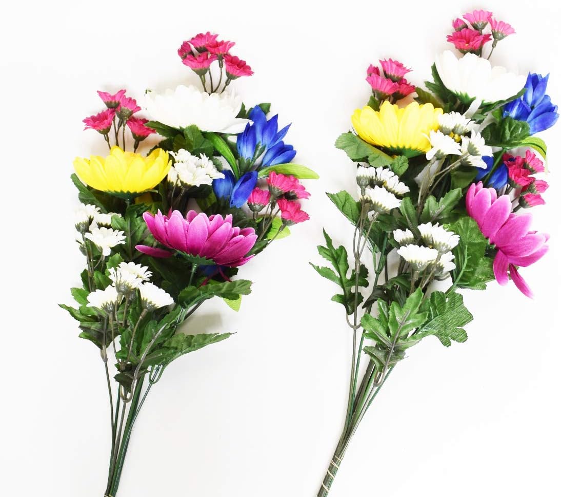 Amazon 墓参り用品 造花 仏花一対 2束 3種アソート お彼岸 お盆 墓石 お墓参り 供養花 造花 オンライン通販