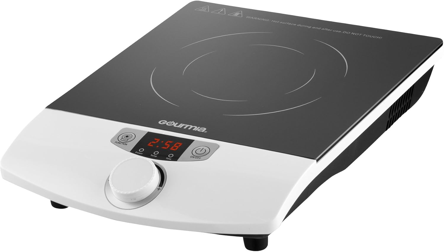 Gourmia GIC100 Multifunction Portable Induction Cooker - 8 Power Level Controls - 1800W
