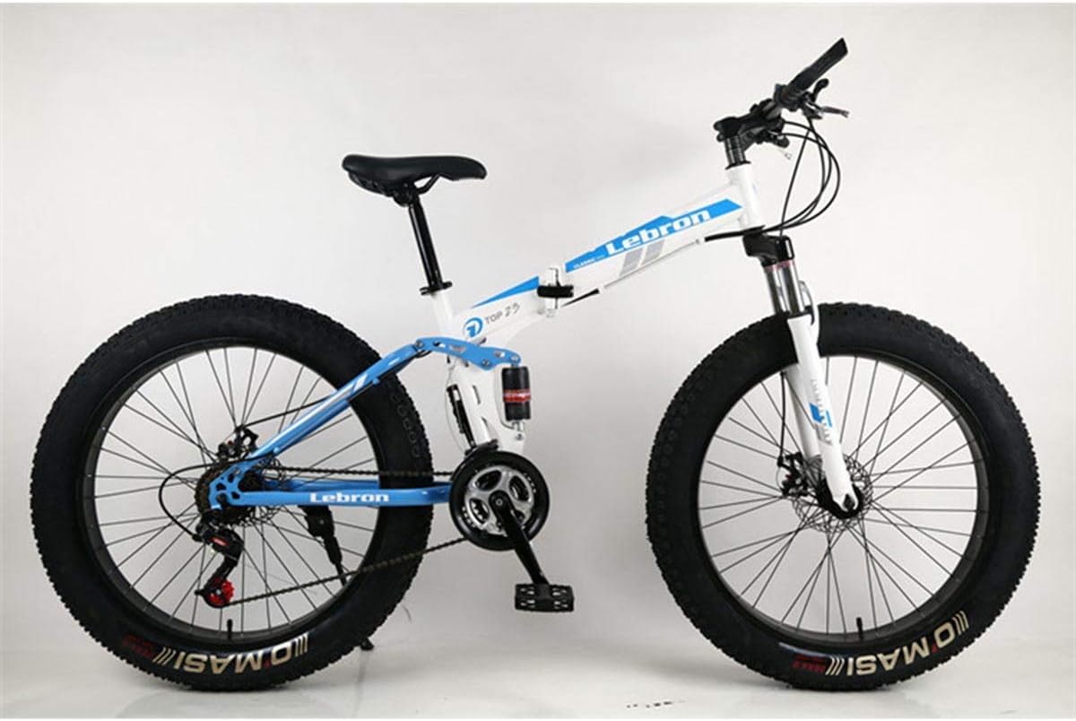 blue fat tire bike
