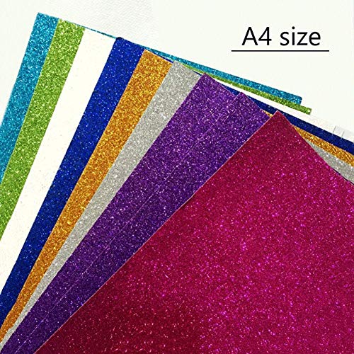 JOHOUSE 30Sheets Vinyl Glitter Cardstock Paper Sheets, Sparkle Vinyl