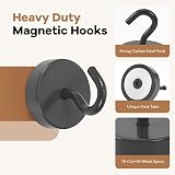 Neosmuk 60lb Extra Strong Magnetic Hook Pack of 6 Gunmetal view 4